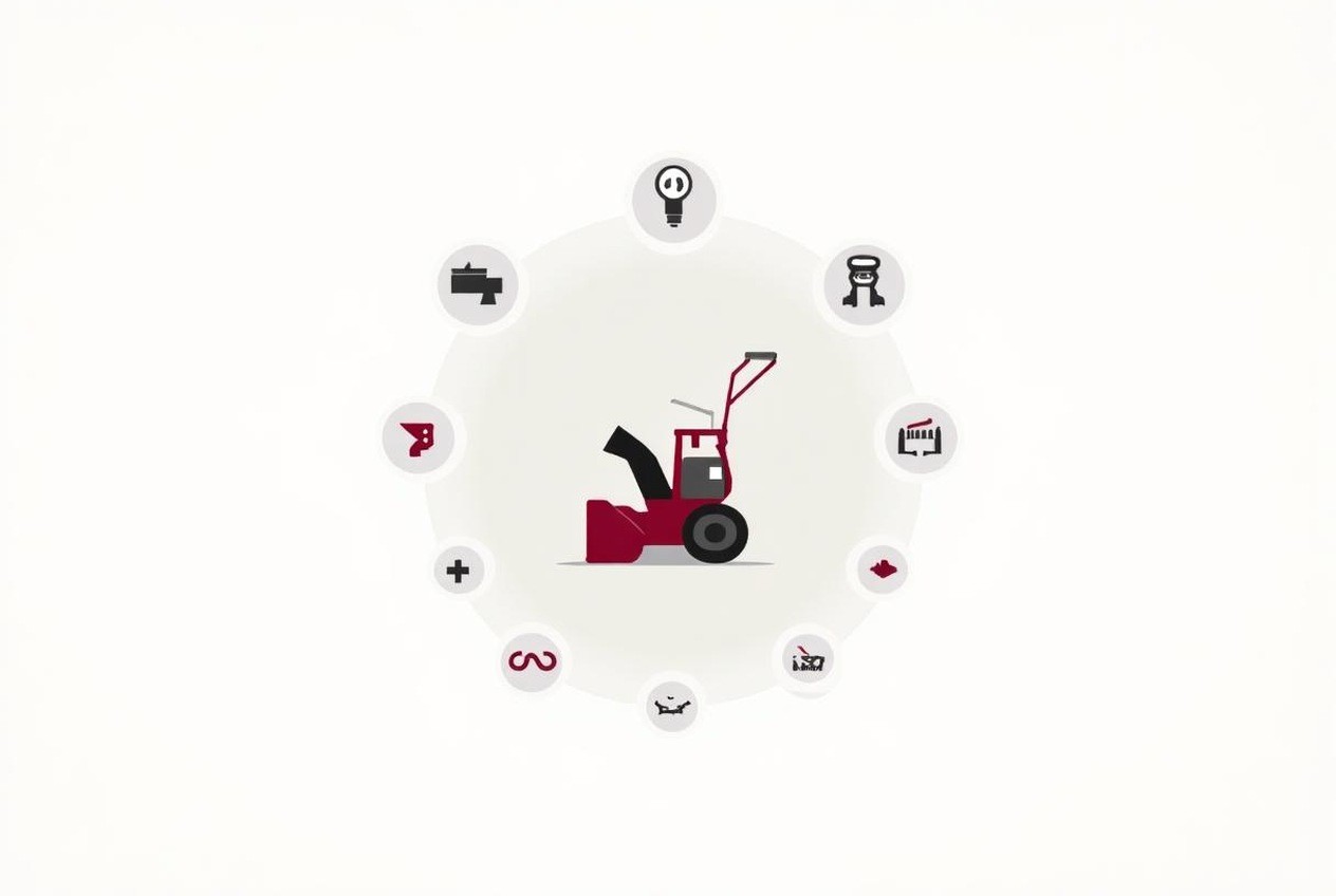Maintenance checklist wheel around a snow blower